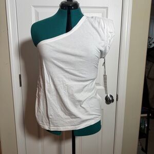 Stylish White One-Shoulder Top